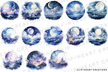 Load image into Gallery viewer, Celestial Dreamscapes Clipart Collection
