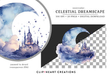 Load image into Gallery viewer, Celestial Dreamscapes Clipart Collection
