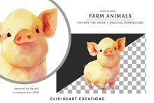 Load image into Gallery viewer, Farm Animals Clipart Collection
