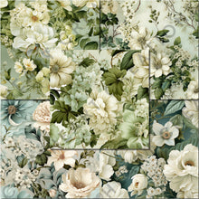 Load image into Gallery viewer, Green Floral Ephemera Seamless Digital Papers
