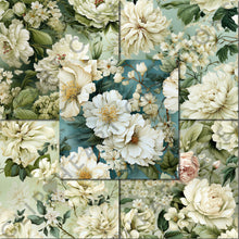 Load image into Gallery viewer, Green Floral Ephemera Seamless Digital Papers
