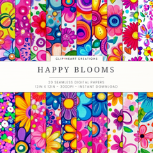 Load image into Gallery viewer, Happy Blooms Digital Papers
