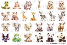 Load image into Gallery viewer, Jungle Babies Clipart Collection
