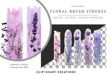 Load image into Gallery viewer, Purple Floral Brush Strokes
