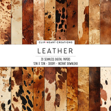 Load image into Gallery viewer, Cowhide Leather Western Digital Papers
