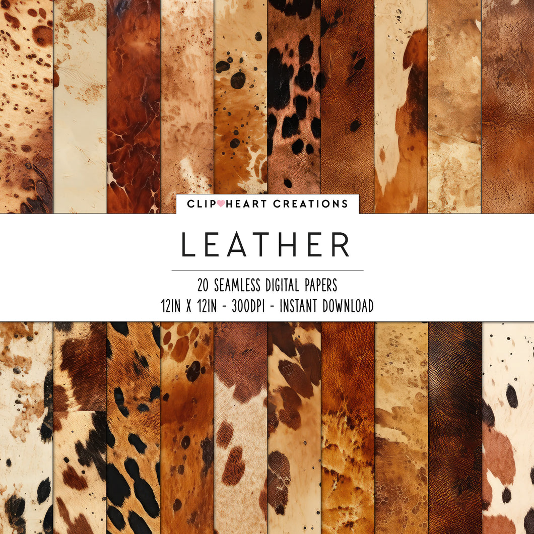 Cowhide Leather Western Digital Papers