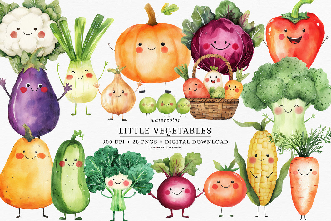 Little Vegetables Clip Art