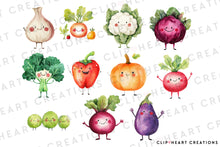 Load image into Gallery viewer, Little Vegetables Clip Art
