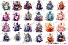 Load image into Gallery viewer, Magical Potions Watercolor Clipart Set
