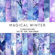 Load image into Gallery viewer, Magical Winter Seamless Digital Papers
