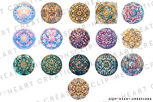 Load image into Gallery viewer, Mandalas Watercolor Clipart Set
