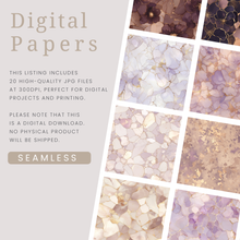Load image into Gallery viewer, Mauve Marble Digital Papers
