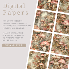 Load image into Gallery viewer, Mushroom Ephemera Digital Paper
