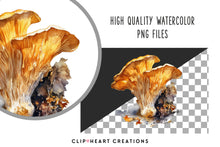 Load image into Gallery viewer, Mushroom Watercolor Clipart Set
