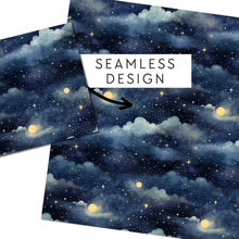 Load image into Gallery viewer, Night Sky Navy &amp; Gold Digital Papers
