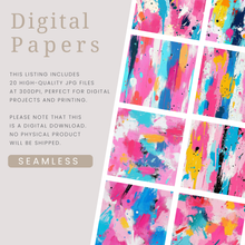 Load image into Gallery viewer, Paint Splatter Digital Papers
