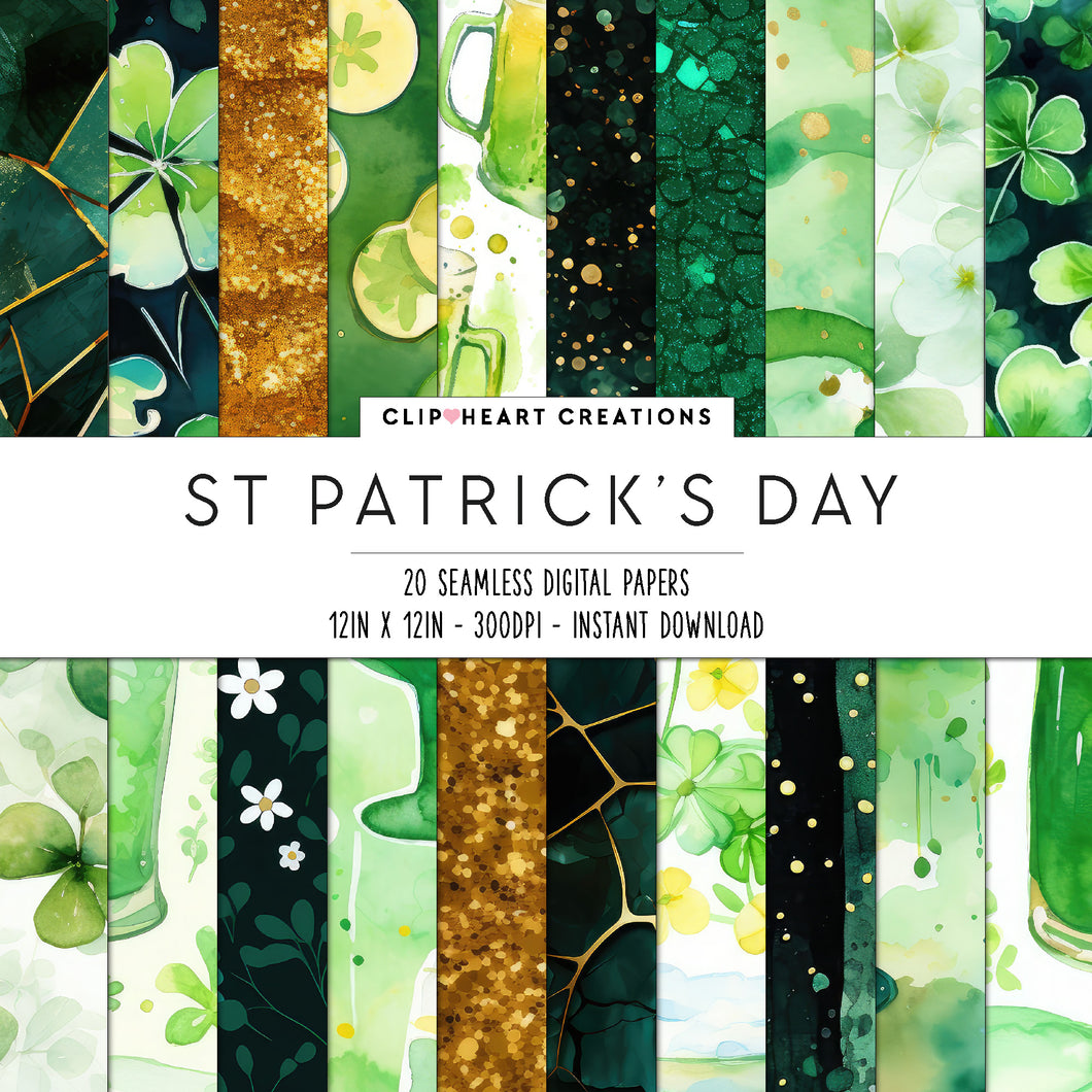 St Patrick's Day Digital Papers