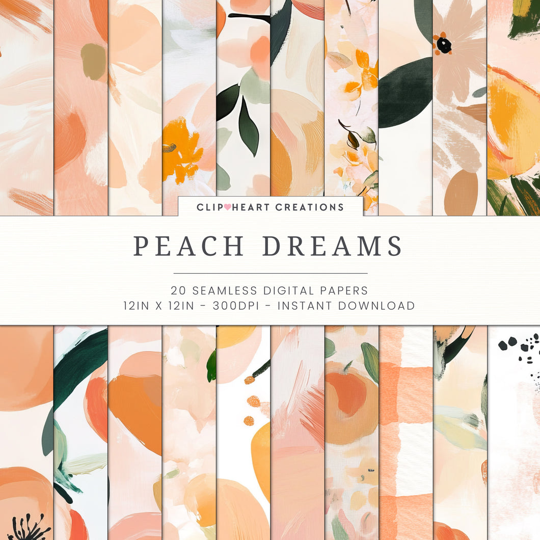 Peach Dream Digital Paper Pack