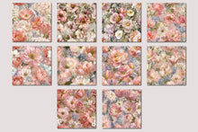 Load image into Gallery viewer, Pink Florals Digital Paper Pack
