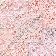 Load image into Gallery viewer, Pink Lace Seamless Digital Papers
