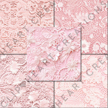 Load image into Gallery viewer, Pink Lace Seamless Digital Papers
