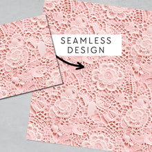 Load image into Gallery viewer, Pink Lace Seamless Digital Papers
