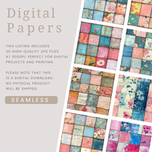 Load image into Gallery viewer, Pink Quilt Digital Papers
