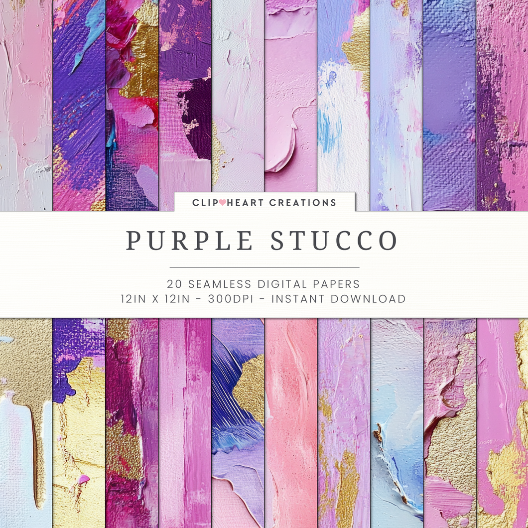 Purple Stucco Digital Papers
