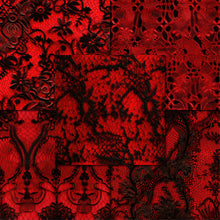 Load image into Gallery viewer, Red &amp; Black Lace Seamless Digital Papers
