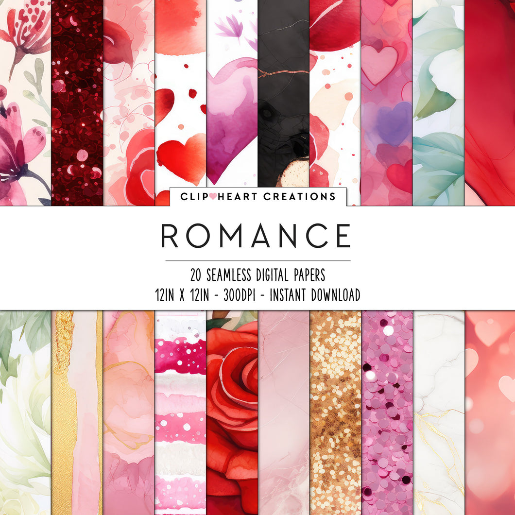 Romantic Valentine's Day Digital Papers