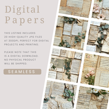 Load image into Gallery viewer, Romantic Script Digital Papers
