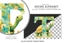 Load image into Gallery viewer, Safari Animal Alphabet Clipart
