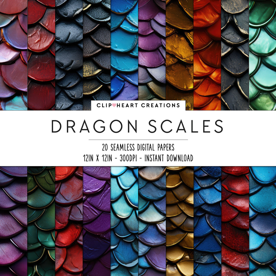 Dragon Scales Digital Papers