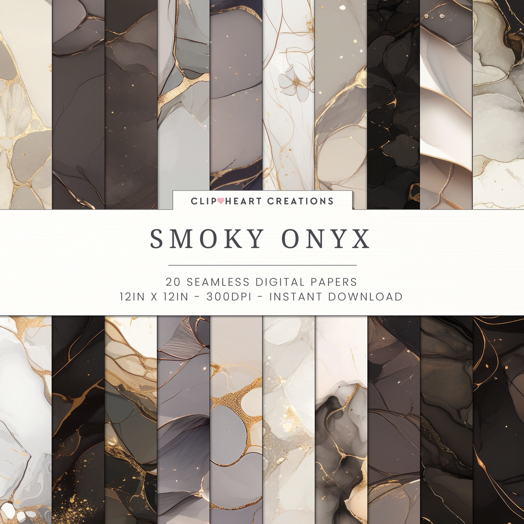 Smoky Onyx Digital Papers