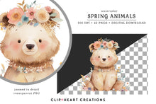 Load image into Gallery viewer, Spring Animals Clipart Collection
