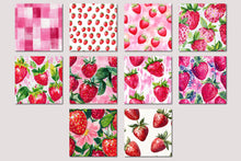 Load image into Gallery viewer, Strawberry Dreams  Digital Paper Pack
