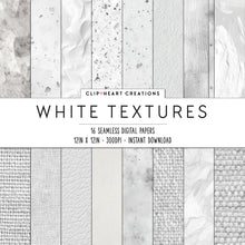 Load image into Gallery viewer, White Textures Digital Papers
