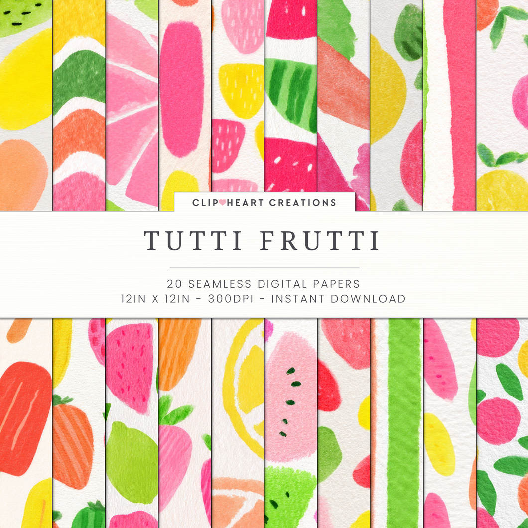 Tutti Frutti Digital Paper Pack