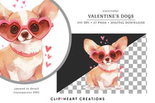 Load image into Gallery viewer, Valentine&#39;s Dogs Clipart
