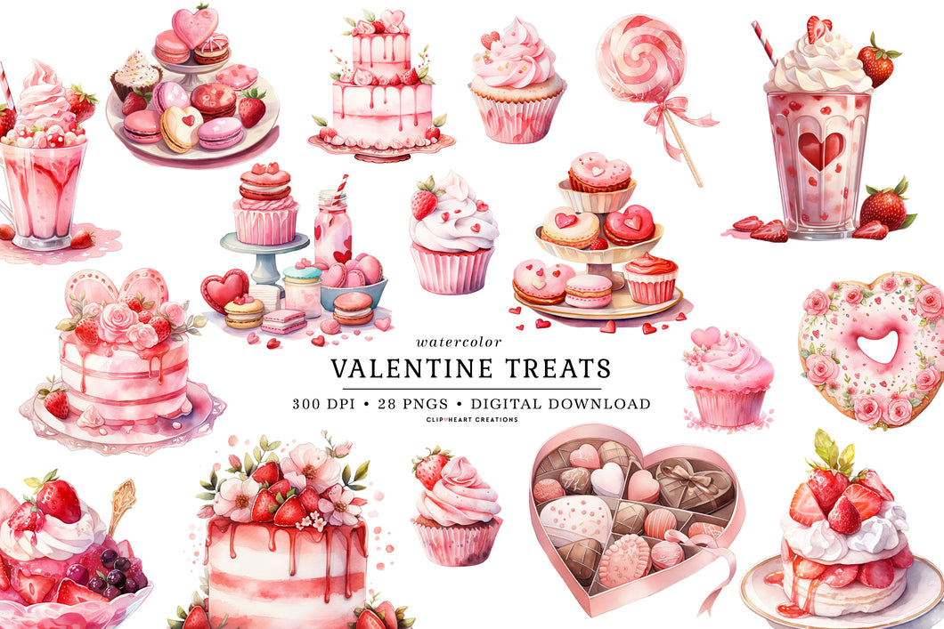 Valentine Treats Clipart Collection