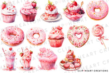 Load image into Gallery viewer, Valentine Treats Clipart Collection
