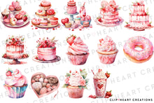 Load image into Gallery viewer, Valentine Treats Clipart Collection
