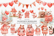 Load image into Gallery viewer, Woodland Valentine Clip Art
