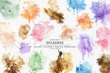 Load image into Gallery viewer, Watercolor Splashes Clipart Collection
