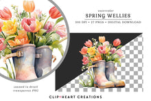 Load image into Gallery viewer, Spring Wellies Clipart Collection
