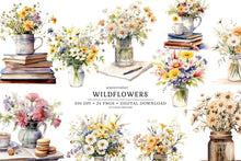 Load image into Gallery viewer, Wildflowers Clipart Collection
