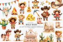 Load image into Gallery viewer, Wild West Clipart Collection
