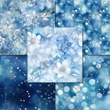 Load image into Gallery viewer, Watercolor Winter Blues Digital Papers
