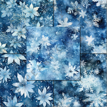 Load image into Gallery viewer, Watercolor Winter Blues Digital Papers
