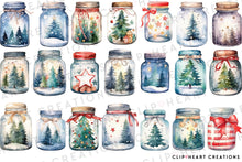 Load image into Gallery viewer, Christmas Wish Jars Clipart Collection
